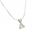 14K WHITE GOLD 3.04 GR NECKLACE WITH DIAMONDS - PND30404