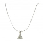 14K WHITE GOLD 3.04 GR NECKLACE WITH DIAMONDS - PND30404