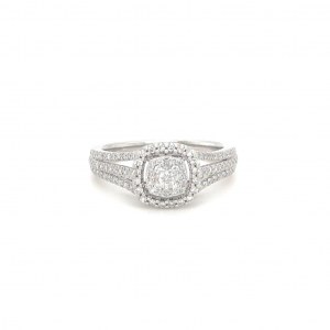 RING IN WHITE GOLD 3.42 GR WITH DIAMONDS - YZ1411