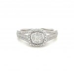 RING IN WHITE GOLD 3.42 GR WITH DIAMONDS - YZ1411