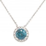 GOLD CHOKER NECKLACE 3.02 GR WITH BLUE DIAMONDS - PND20210