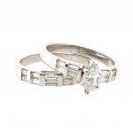 RING IN 14K WHITE GOLD 5.39 GR WITH DIAMOND AND DIAMONDS - RNG30517