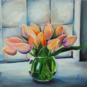 Anna KOŁAKOWSKA (ur. 1982), The first blooms of spring, 2024