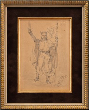 Jan MATEJKO (1838 Kraków - 1893 Kraków), Władysław Łokietek - praca dwustronna, 1890