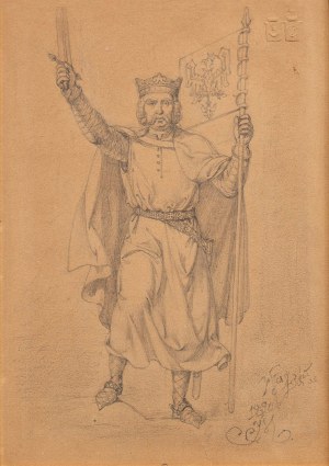 Jan MATEJKO (1838 Kraków - 1893 Kraków), Władysław Łokietek - praca dwustronna, 1890