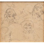 Jan MATEJKO (1838 Kraków - 1893 Kraków), Szkice postaci do Bitwy pod Grunwaldem - praca dwustronna