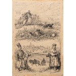 Juliusz KOSSAK (1824 Nowy Wiśnicz - 1899 Kraków), Wołyń, Ukraina, Podole - tryptyk