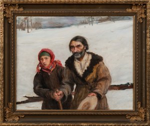 Teodor AXENTOWICZ (1859 Braszow, Rumunia - 1938 Kraków), Na gromniczną
