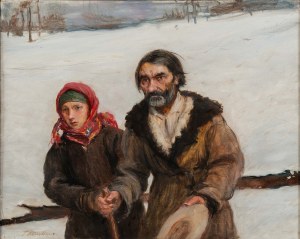Teodor AXENTOWICZ (1859 Braszow, Rumunia - 1938 Kraków), Na gromniczną
