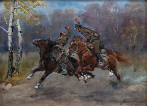 Jerzy KOSSAK (1886 Kraków - 1955 Kraków), Pościg, 1939