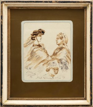 Jacek MALCZEWSKI (1854 Radom - 1929 Kraków), Szkice postaci - praca dwustronna, 1919