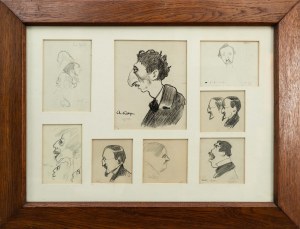 Alfons KARPIŃSKI (1875 Rozwadów - 1961 Kraków), Zestaw ośmiu karykatur