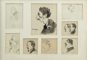 Alfons KARPIŃSKI (1875 Rozwadów - 1961 Kraków), Zestaw ośmiu karykatur