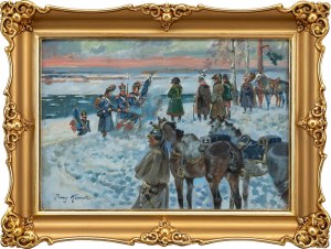 Jerzy KOSSAK (1886 Kraków - 1955 Kraków), Palenie sztandarów