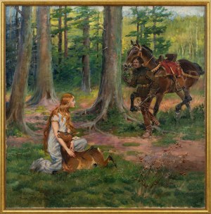 Jerzy KOSSAK (1886 Kraków - 1955 Kraków), Święty Hubert, 1930