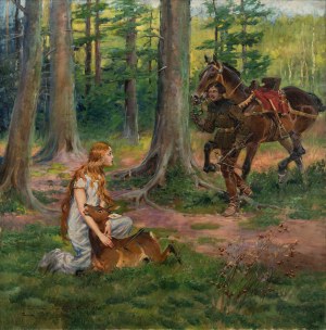 Jerzy KOSSAK (1886 Kraków - 1955 Kraków), Święty Hubert, 1930