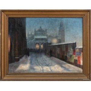 Soter JAXA-MAŁACHOWSKI (1867 Wolanów near Odesa - 1952 Kraków), St. John Street in Kraków - double-sided painting, 1920