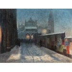 Soter JAXA-MAŁACHOWSKI (1867 Wolanów near Odesa - 1952 Kraków), St. John Street in Kraków - double-sided painting, 1920