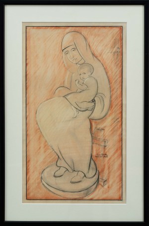 Leon GETZ (1896 Lwów - 1971 Kraków), Macierzyństwo, 1921