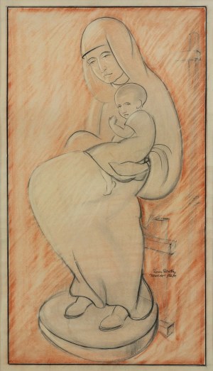 Leon GETZ (1896 Lwów - 1971 Kraków), Macierzyństwo, 1921