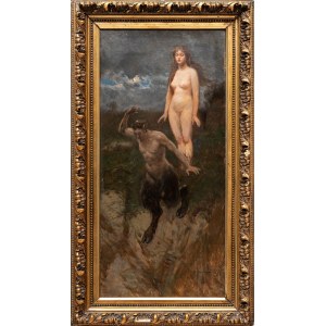 Antoni PIOTROWSKI (1853 Nietulisko Duże k. Kunowa - 1924 Warszawa), Nimfa i Satyr