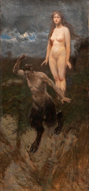 Antoni PIOTROWSKI (1853 Nietulisko Duże k. Kunowa - 1924 Warszawa), Nimfa i Satyr