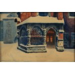 Stanislaw Ignacy Poraj FABIJAŃSKI (1865 Paris - 1947 Krakow), Garden by the Church of St. Barbara in Krakow, 1923
