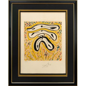 Salvador DALÍ (1904 Figueres, Hiszpania - 1989 Figueres, Hiszpania), Senza tempo, Les Vitraux, 24 temi dal surrealismo (Poza czasem, z cyklu: Witraże, 24 tematy surrealistyczne), 1973