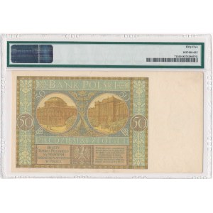 50 złotych 1929 Ser.B.J. - PMG 55 - b.rzadka odmiana