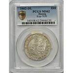 Jan II Kazimierz, Ort Gdańsk 1662 DL - PCGS MS62