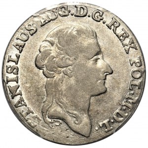 Poniatowski, Złotówka 1793 MV - PCGS AU50