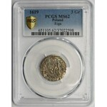 Zygmunt III Waza, Trojak Ryga 1619 - PCGS MS62 - rzadki