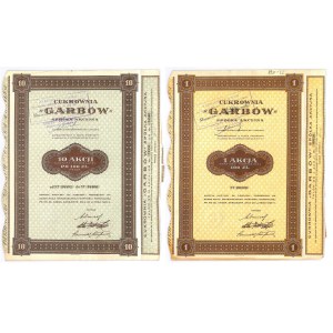 Cukrownia GARBOW S.A., 100 złotych i 10x100 złotych 1931 (2szt.)