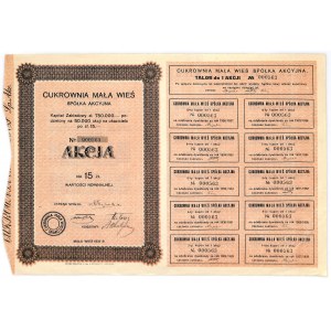 Cukrownia MAŁA WIEŚ S.A., 15 złotych 1927