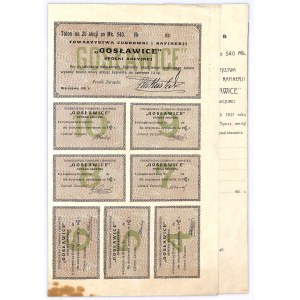 Cukrownia i Rafineria GOSŁAWICE, 20x540 marek 1921 - rzadsza