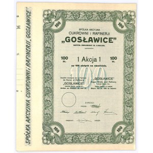 Cukrownia i Rafineria GOSŁAWICE, 100 złotych 1925