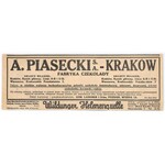 PIASECKI Fabryka Czekolady S.A. w Krakowie, 100 złotych 1933