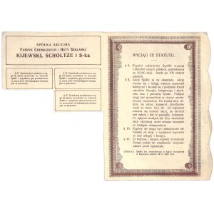 S.A. Fabryk Chemicznych i Huty Szklanej Kijowski Scholtze i S-ka w Warszawie, Em.1, 100 złotych 1926