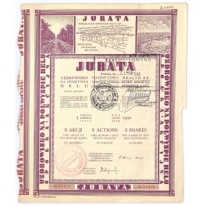 JURATA Uzdrowisko na Półwyspie Helskim S.A., Em.1, 5x100 złotych 1930