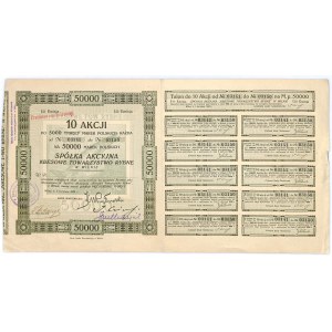S.A. Kresowe Towarzystwo Rybne w Wilnie, 10x5000 marek 1922 - RZADKOŚĆ