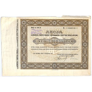 Lesienicka Fabryka Drożdży Prasownych i Spirytusu S.A., 100 złotych 1929