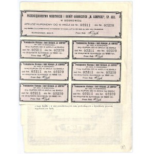 Przedsiębiorstwo Wiertnicze i Robót Górniczych M. ŁEMPICKI S.A. w Sosnowcu, Em.1, 10x10 złotych 1925 - RZADKA