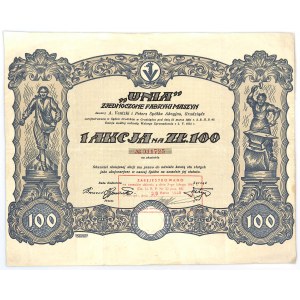 UNIA Zjednoczone Fabryki Maszyn dawniej A.Ventzki i Peters S.A. Grudziądz, 100 złotych 1934