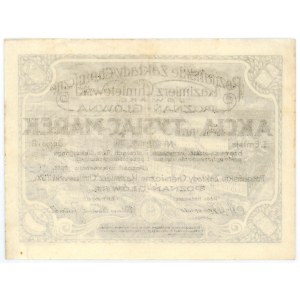 Poznańskie Zakłady Chemiczne Kazimierz Chmielewski Tow. Akc. Poznań-Główna, Em.1, 1000 marek 1921 - rzadka