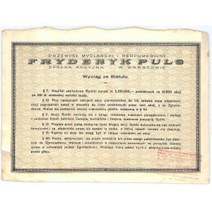Przemysł Mydlarski i Perfumeryjny FRYDERYK PULS S.A. w Warszawie, 100 złotych 1929