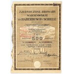 Zjednoczone Browary w Warszawie p.f. HABERBUSH i SCHIELE S.A.,Em.1, 100 złotych i 5x100 złotych 1939 (2szt.)