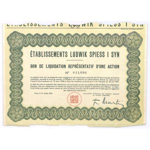 Ludwik Spiess i Syn S.A. Przemysłowo - Handlowe Zakłady Chemiczne, Em.2, 100 złotych 1929