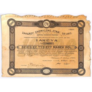 Zakłady Chemiczne ETNA S.A., 10000 marek 1923