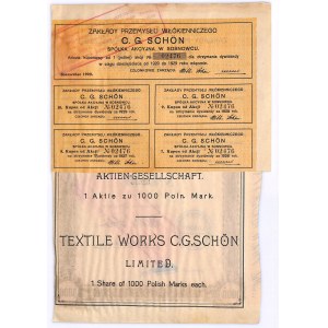 Zakłdy Przemysłu Włókienniczego C.G. SCHON S.A. w Sosnowcu, 1000 marek 1920