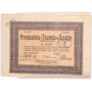 Przędzalnia i Tkalnia w Środzie Tow. Akc., Em.4, 1000 marek 1931 - RZADKA
